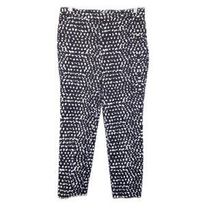 3/$20 Chaus Geometric Print Slim Dress Pants Business Black Tapered Trousers